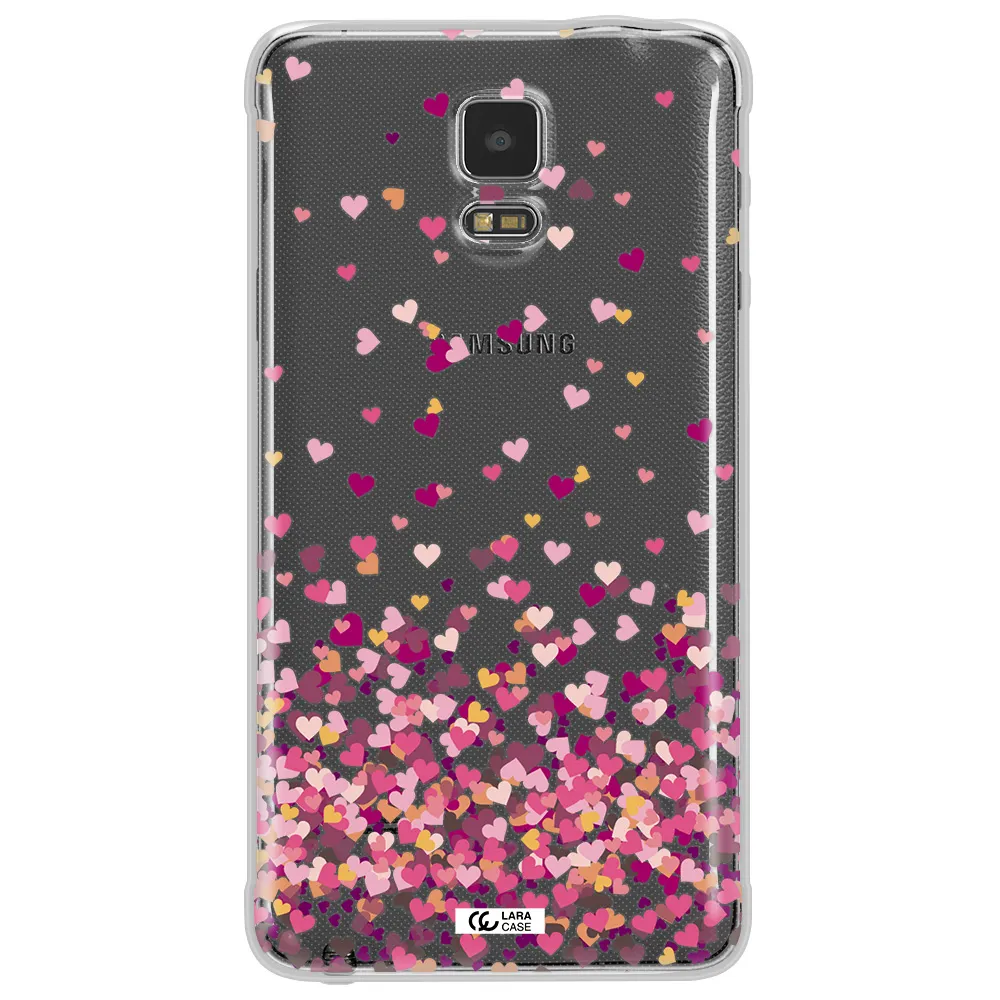 Flying Hearts Samsung Note 4 Clear TPU Case