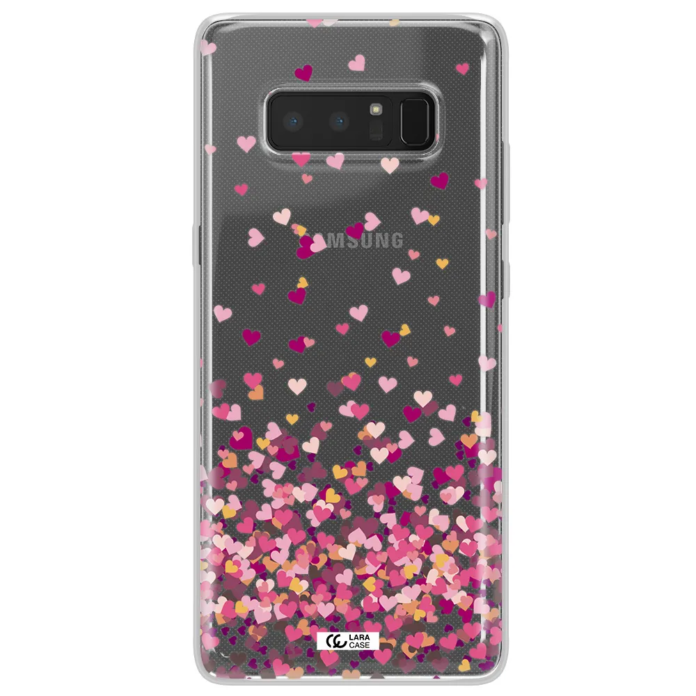 Flying Hearts Samsung Note 8 Clear TPU Case