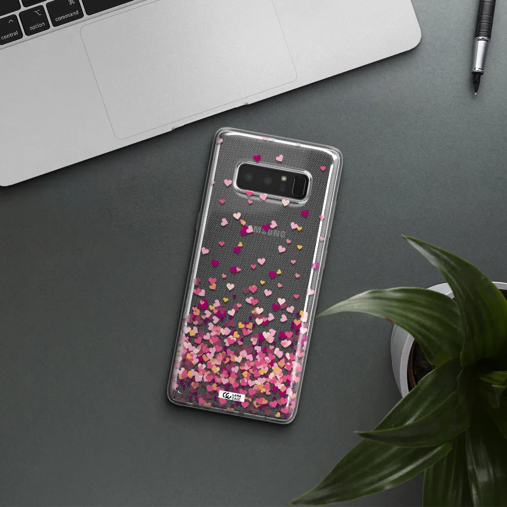 Flying Hearts Samsung Note 8 Clear TPU Case