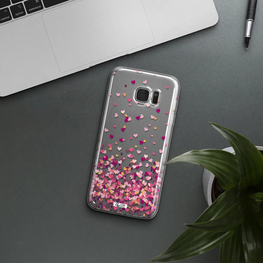 Flying Hearts Samsung S7 Edge Clear TPU Case