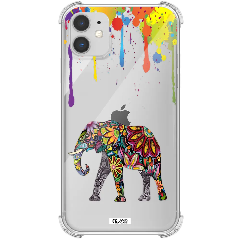 Mandala Elephant Apple iPhone 11 Clear PC Case