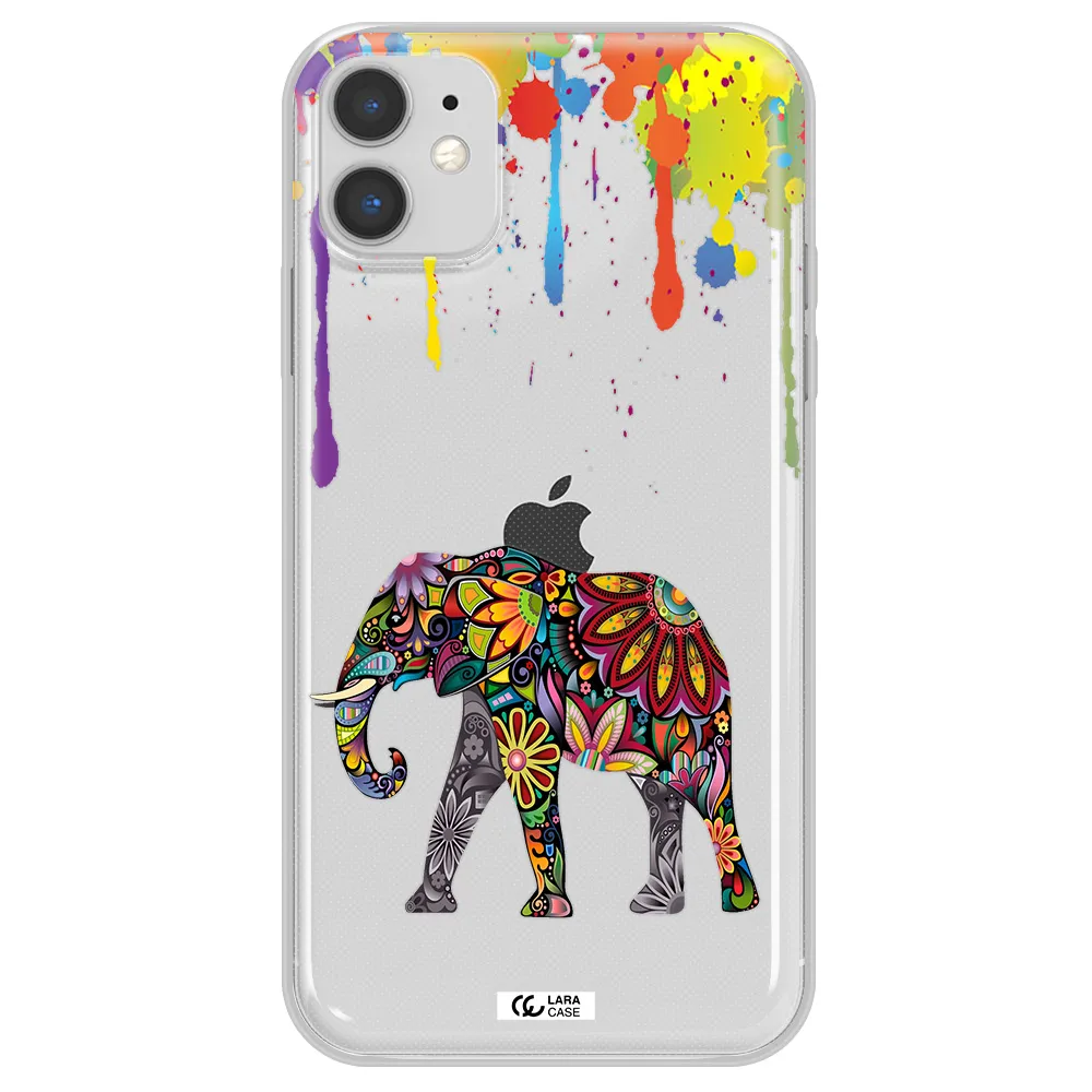 Mandala Elephant Apple iPhone 11 Clear TPU Case