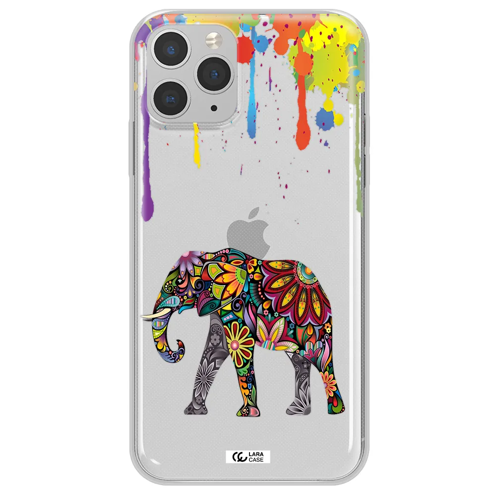 Mandala Elephant Apple iPhone 11 pro max Clear TPU Case