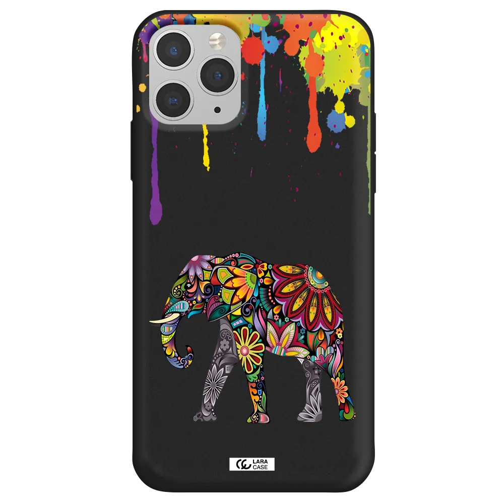 Mandala Elephant Apple iPhone 11 pro Silicone black Case