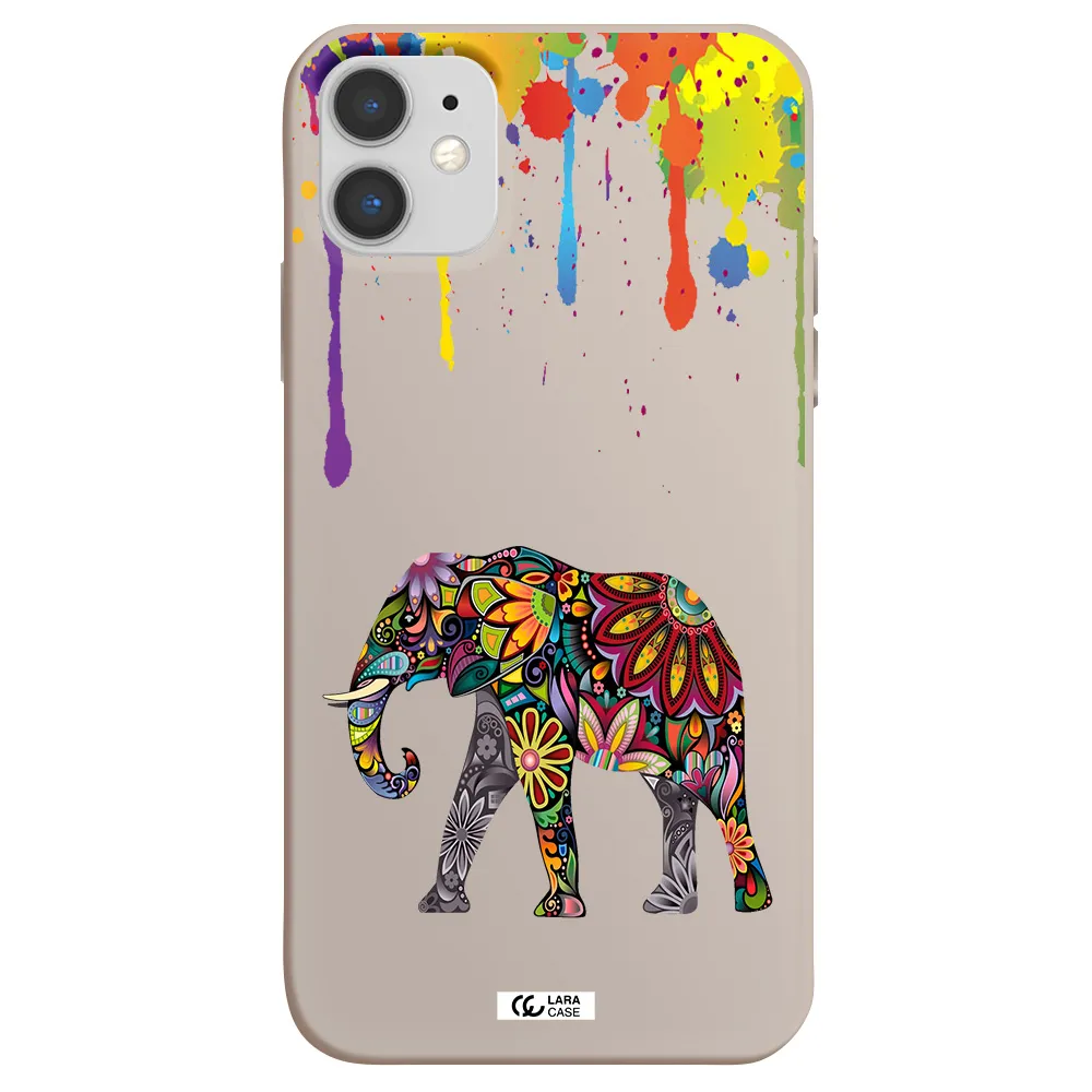 Mandala Elephant Apple iPhone 11 Silicone Stone Case