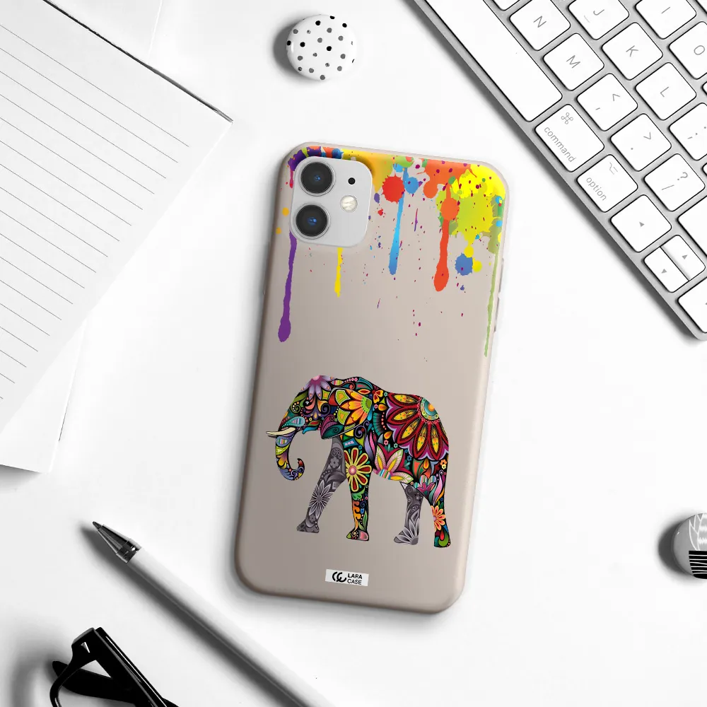 Mandala Elephant Apple iPhone 11 Silicone Stone Case