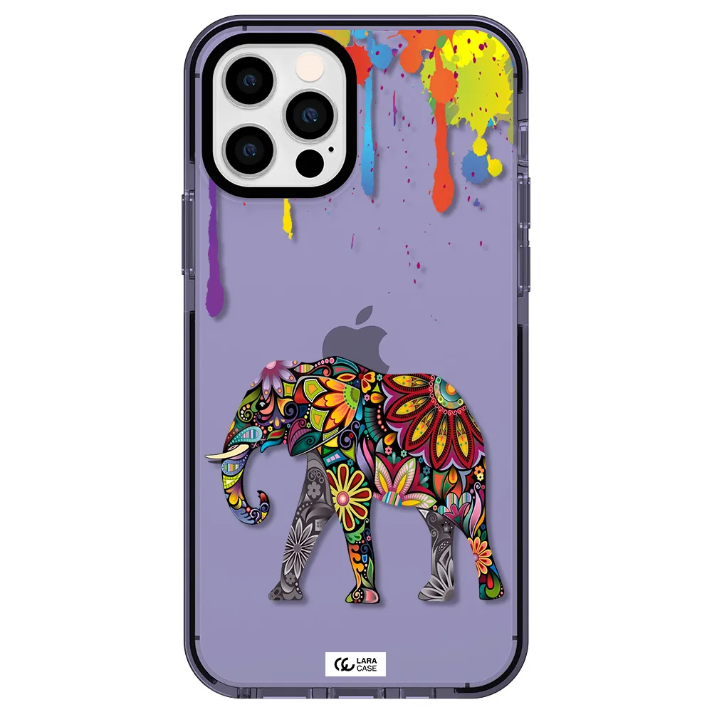 Mandala Elephant Apple iPhone 12 pro impact Lilac Case