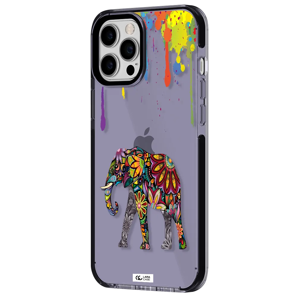 Mandala Elephant Apple iPhone 12 pro max impact Lilac Case