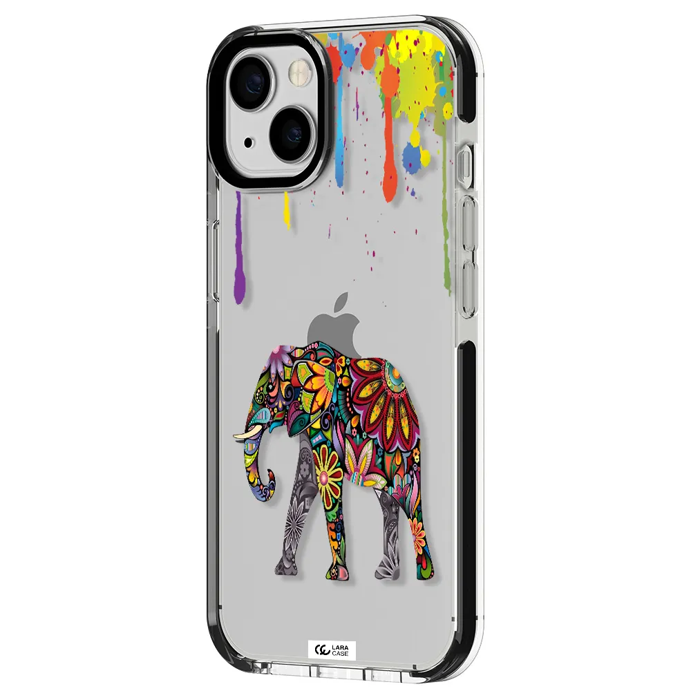 Mandala Elephant Apple iPhone 13 impact black border Case