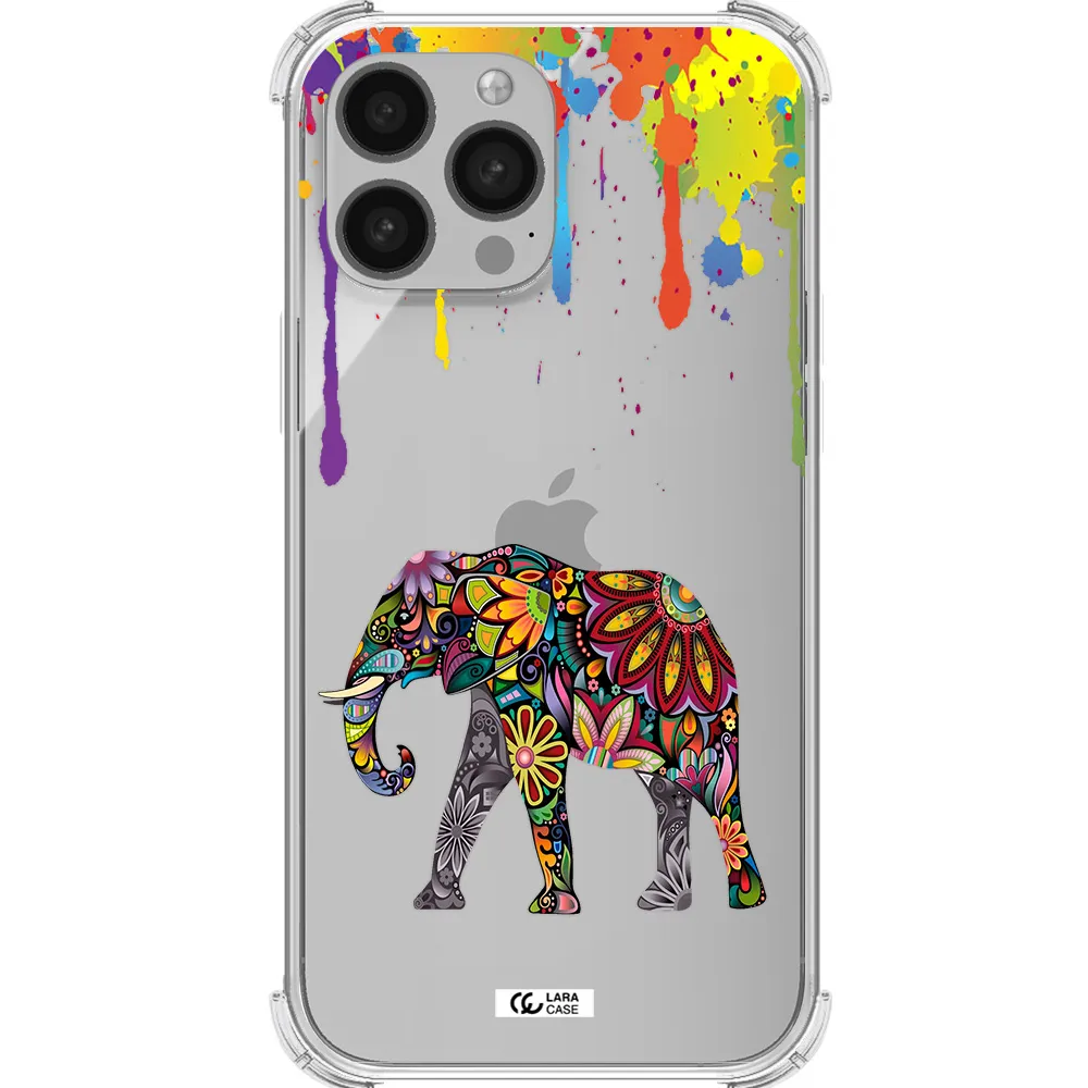 Mandala Elephant Apple iPhone 13 Pro Clear PC Case