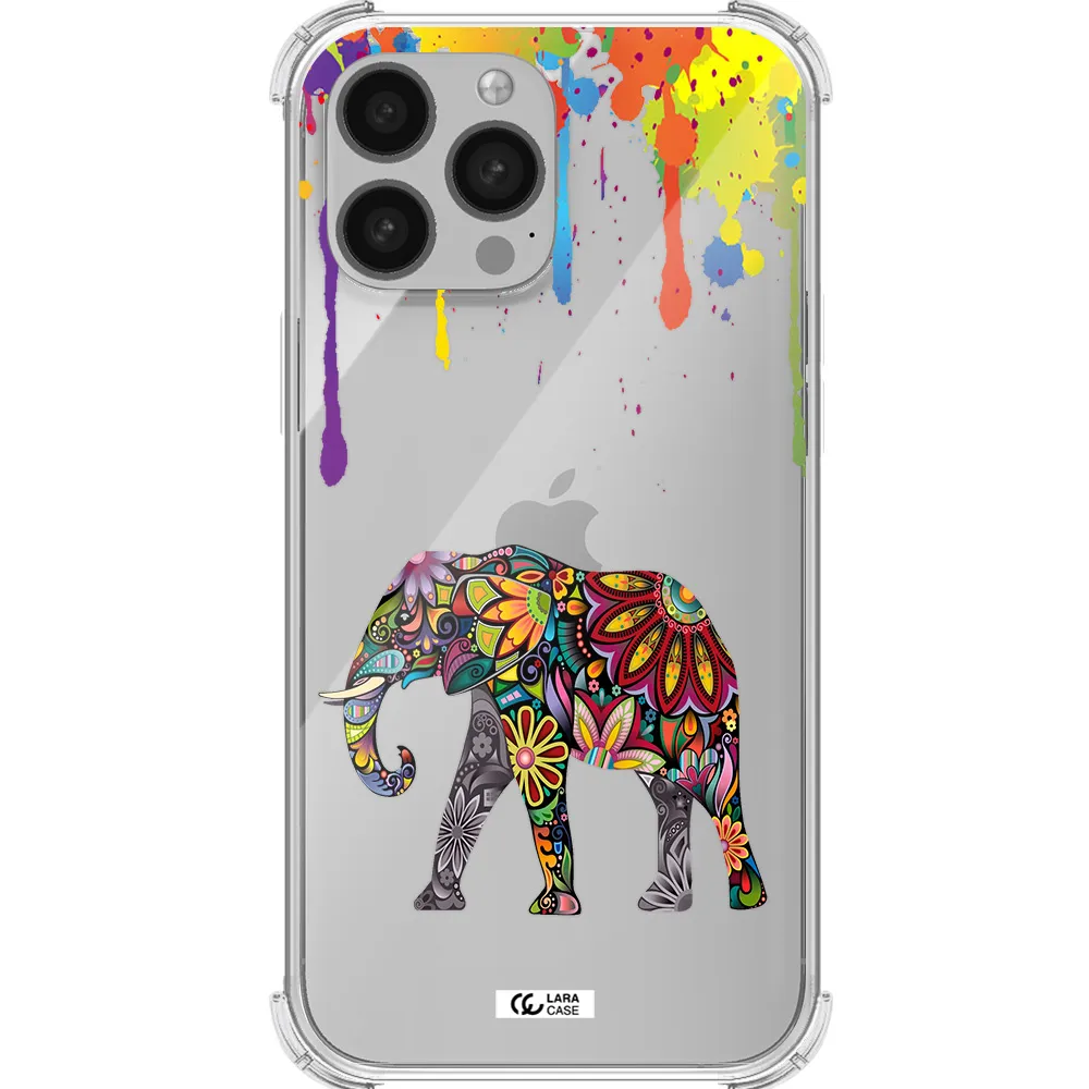 Mandala Elephant Apple iPhone 13 Pro Max Clear PC Case