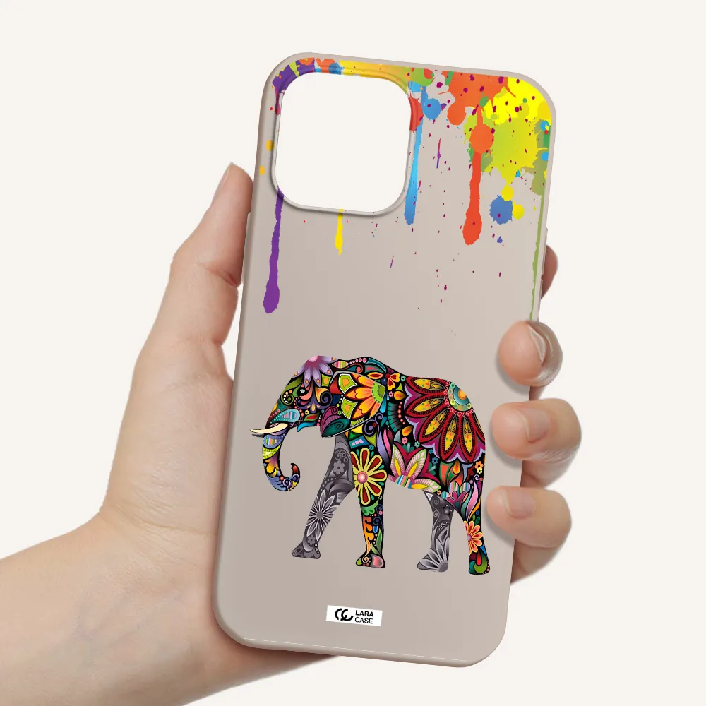 Mandala Elephant Apple iPhone 13 Pro Max Silicone Stone Case
