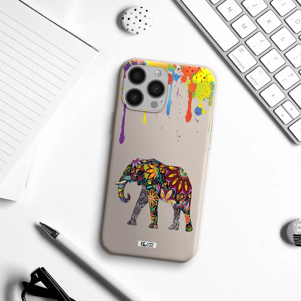 Mandala Elephant Apple iPhone 13 Pro Silicone Stone Case