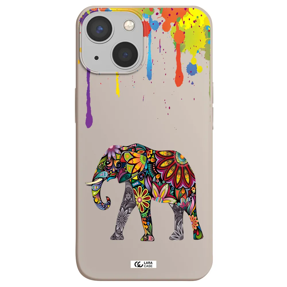 Mandala Elephant Apple iPhone 13 Silicone Stone Case