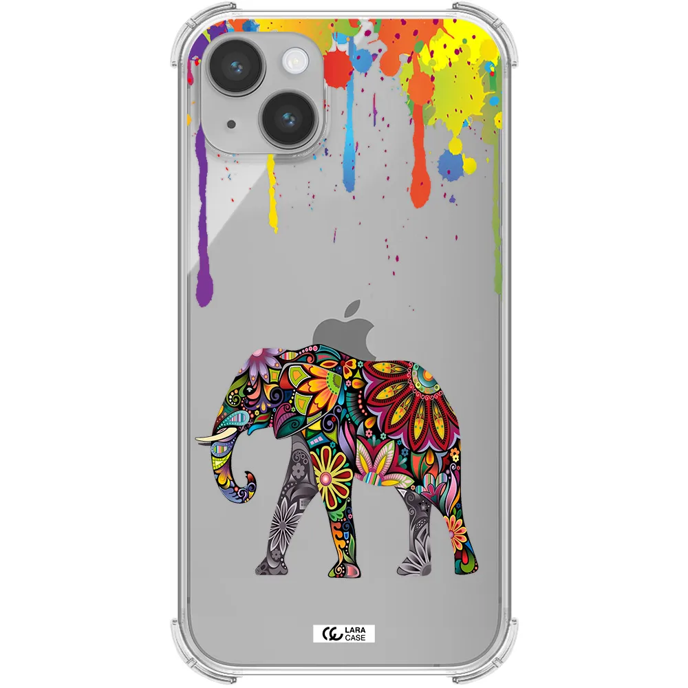Mandala Elephant Apple iPhone 14 plus Clear PC Case