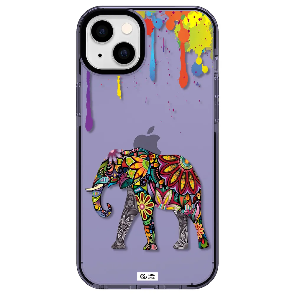 Mandala Elephant Apple iPhone 14 plus impact Lilac Case