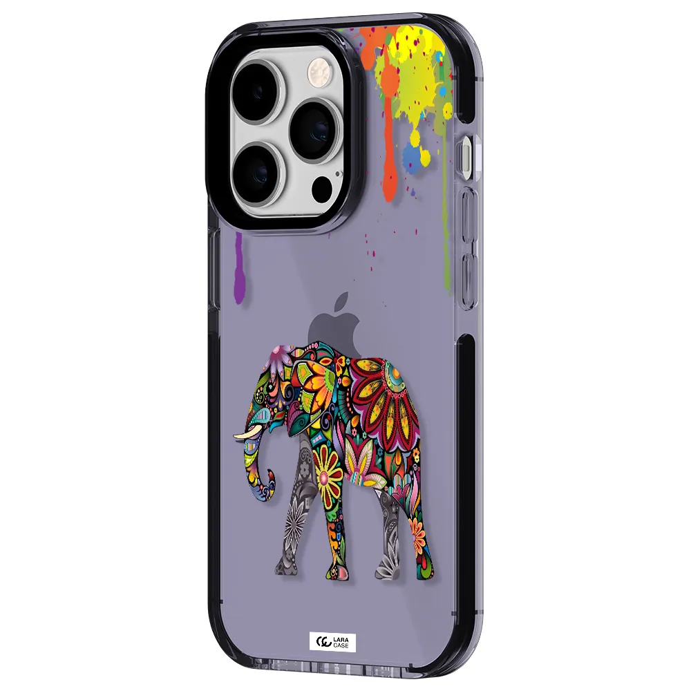 Mandala Elephant Apple iPhone 14 pro impact Lilac Case