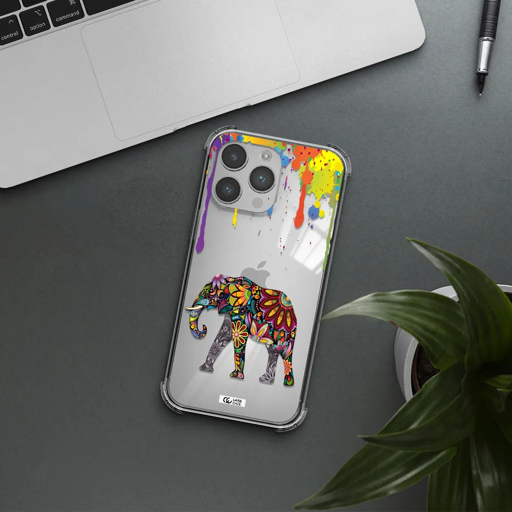 Mandala Elephant Apple iPhone 14 pro max Clear PC Case