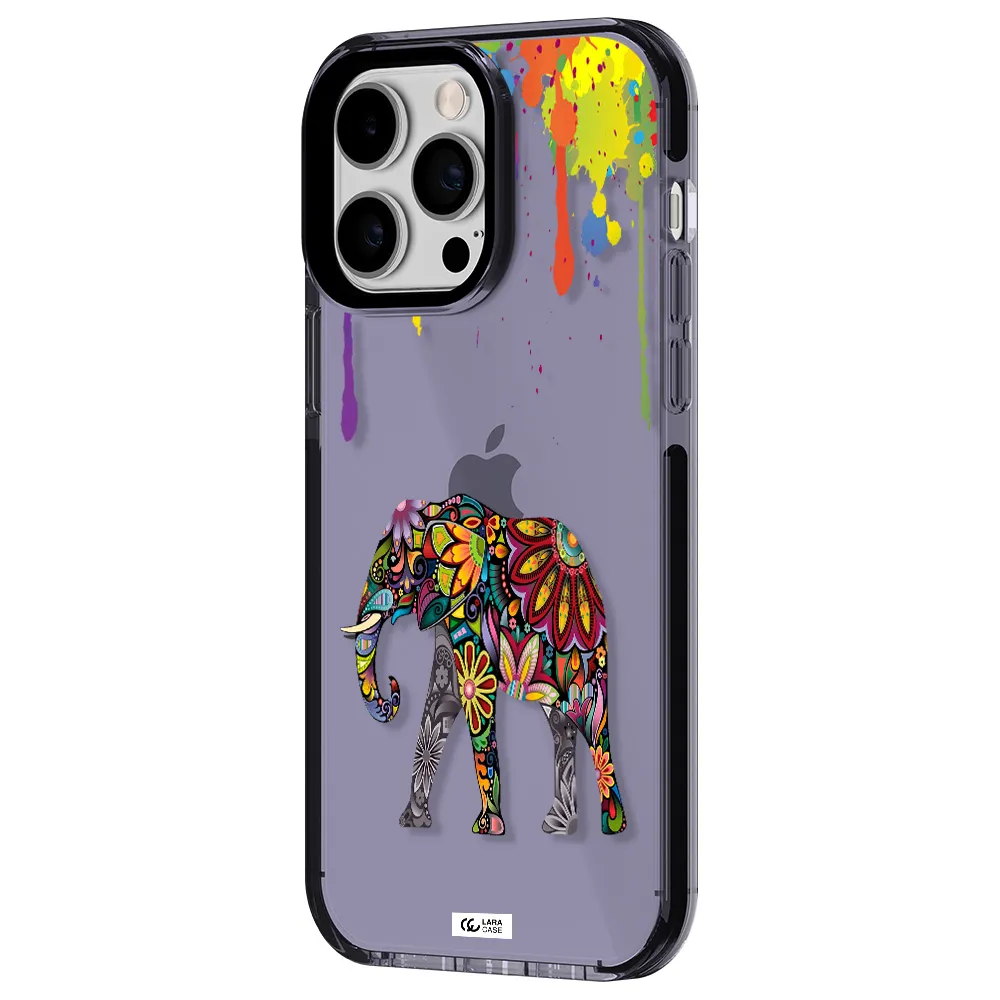 Mandala Elephant Apple iPhone 14 pro max impact Lilac Case