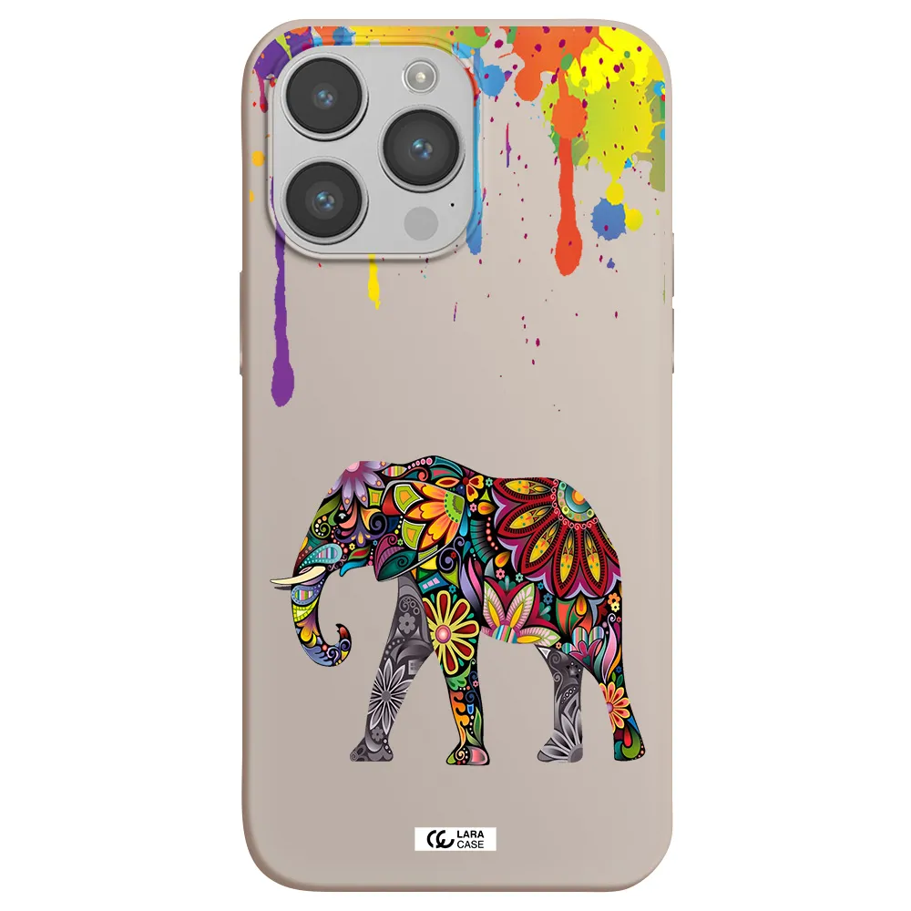 Mandala Elephant Apple iPhone 14 pro Silicone Stone Case