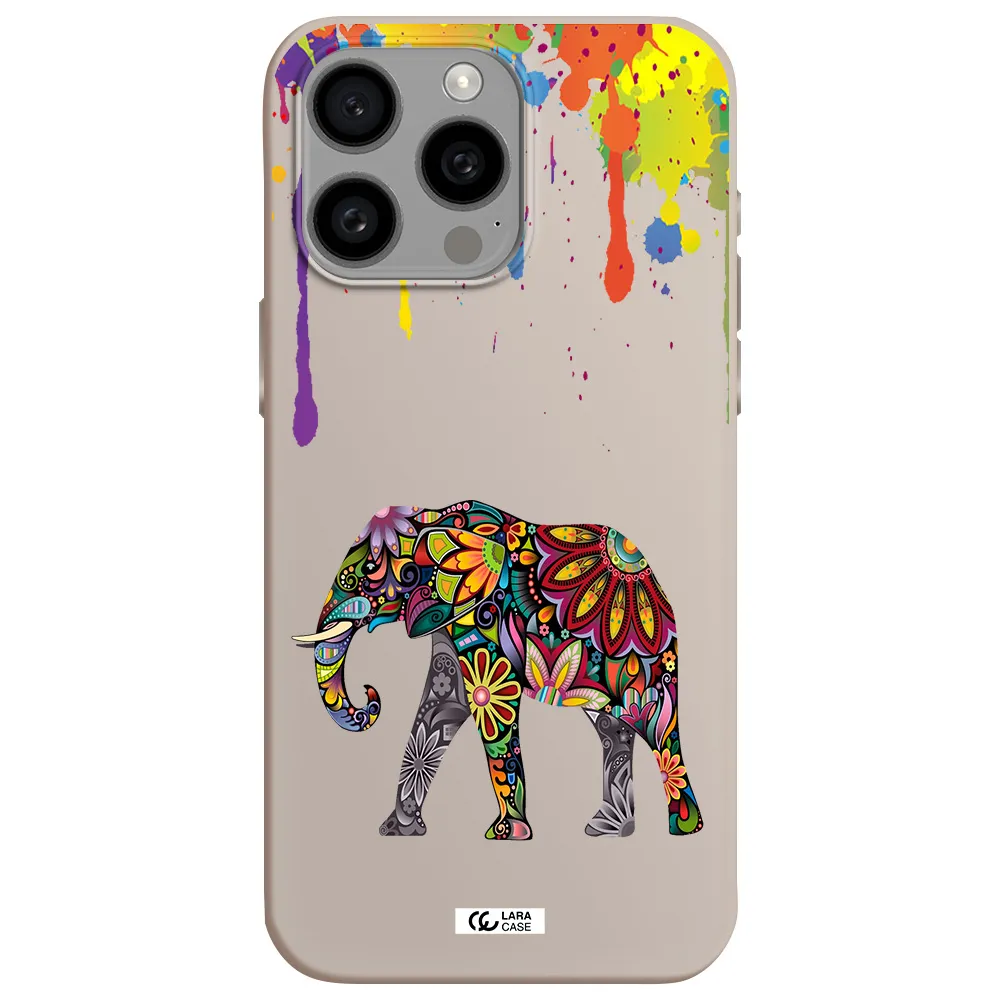 Mandala Elephant Apple Iphone 15 Pro max Silicone Stone Case