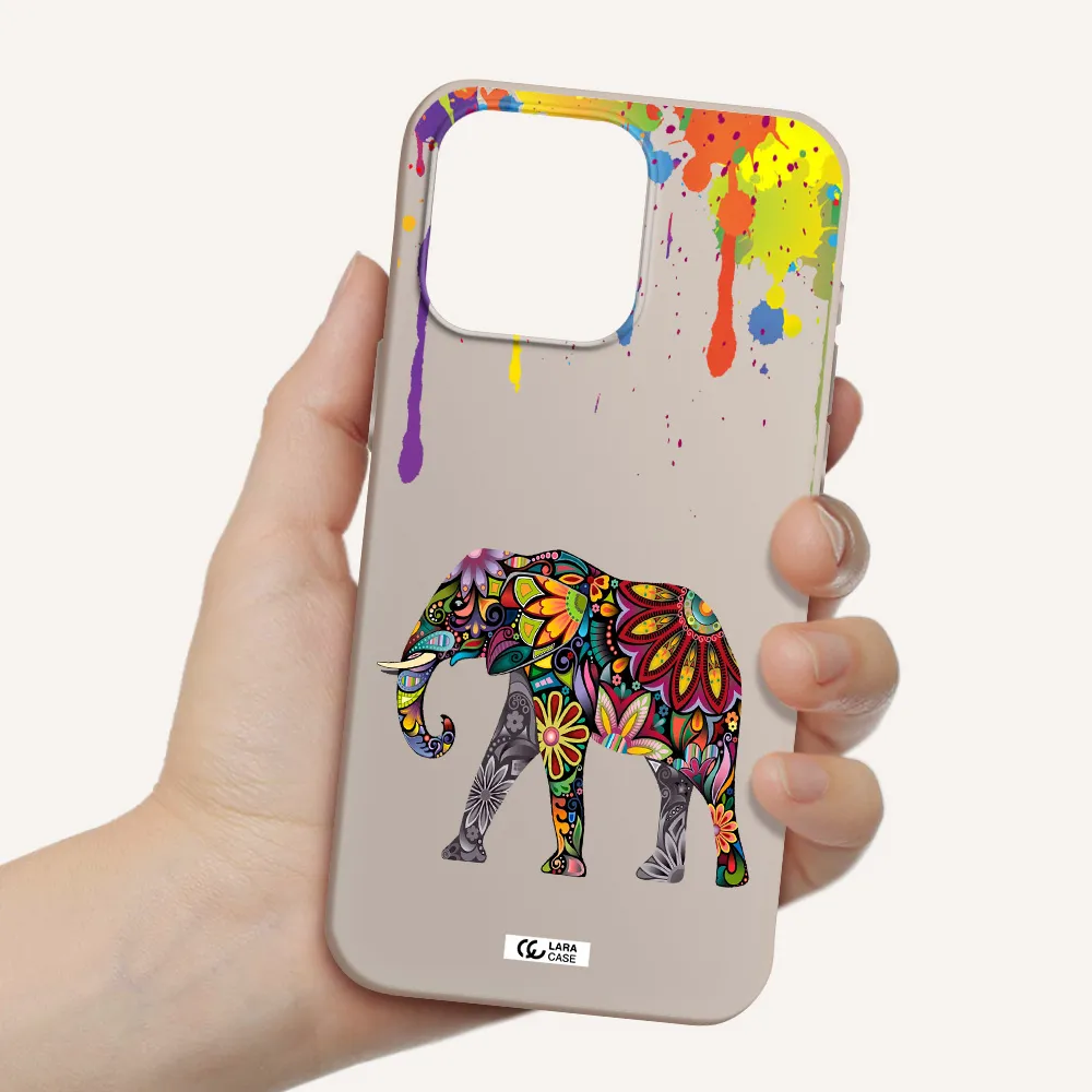Mandala Elephant Apple Iphone 15 Pro max Silicone Stone Case