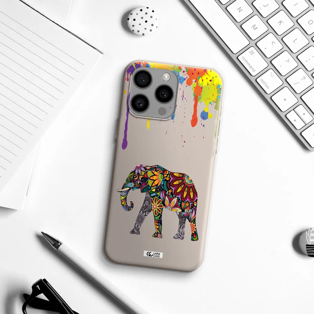 Mandala Elephant Apple Iphone 15 Pro max Silicone Stone Case