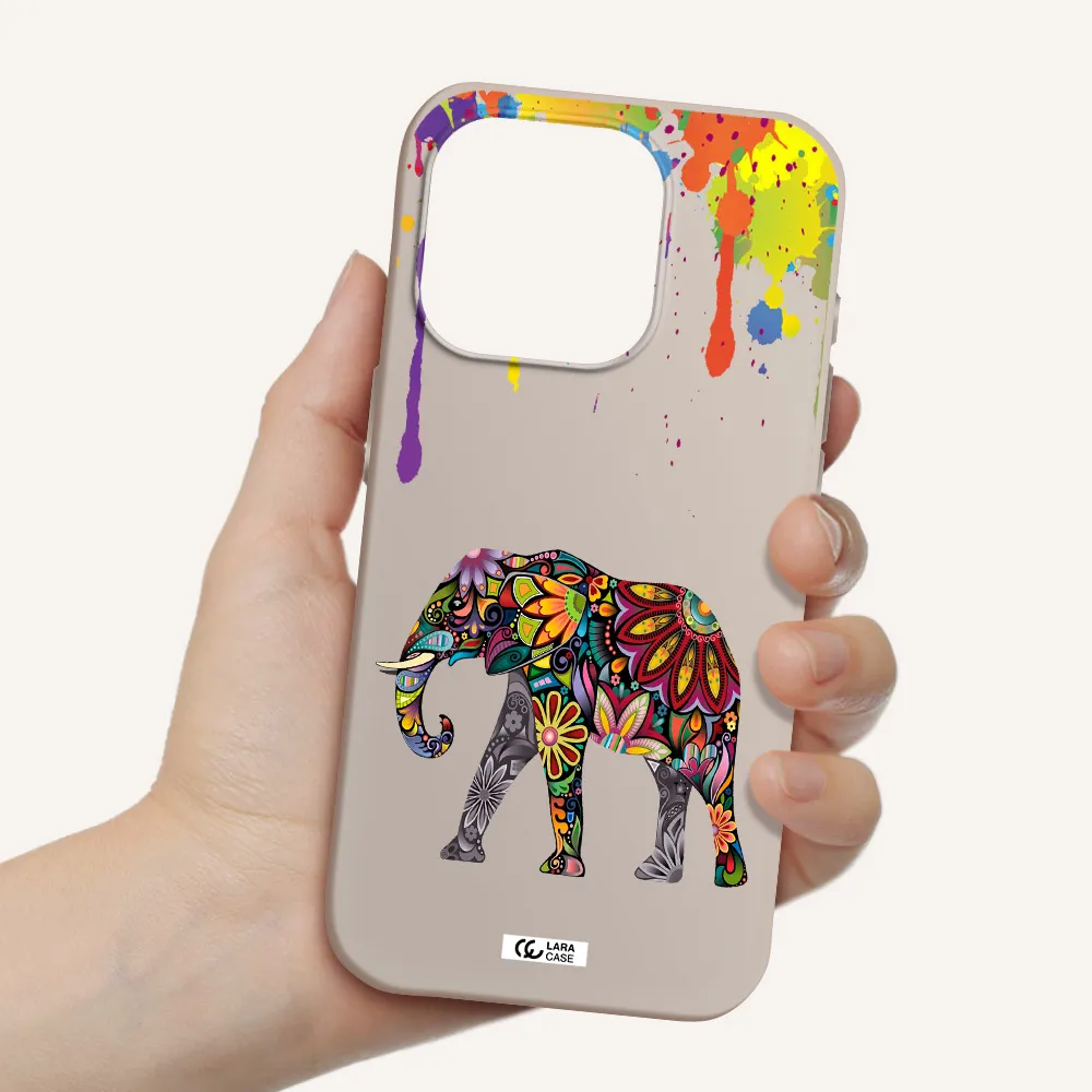 Mandala Elephant Apple Iphone 15 Pro Silicone Stone Case