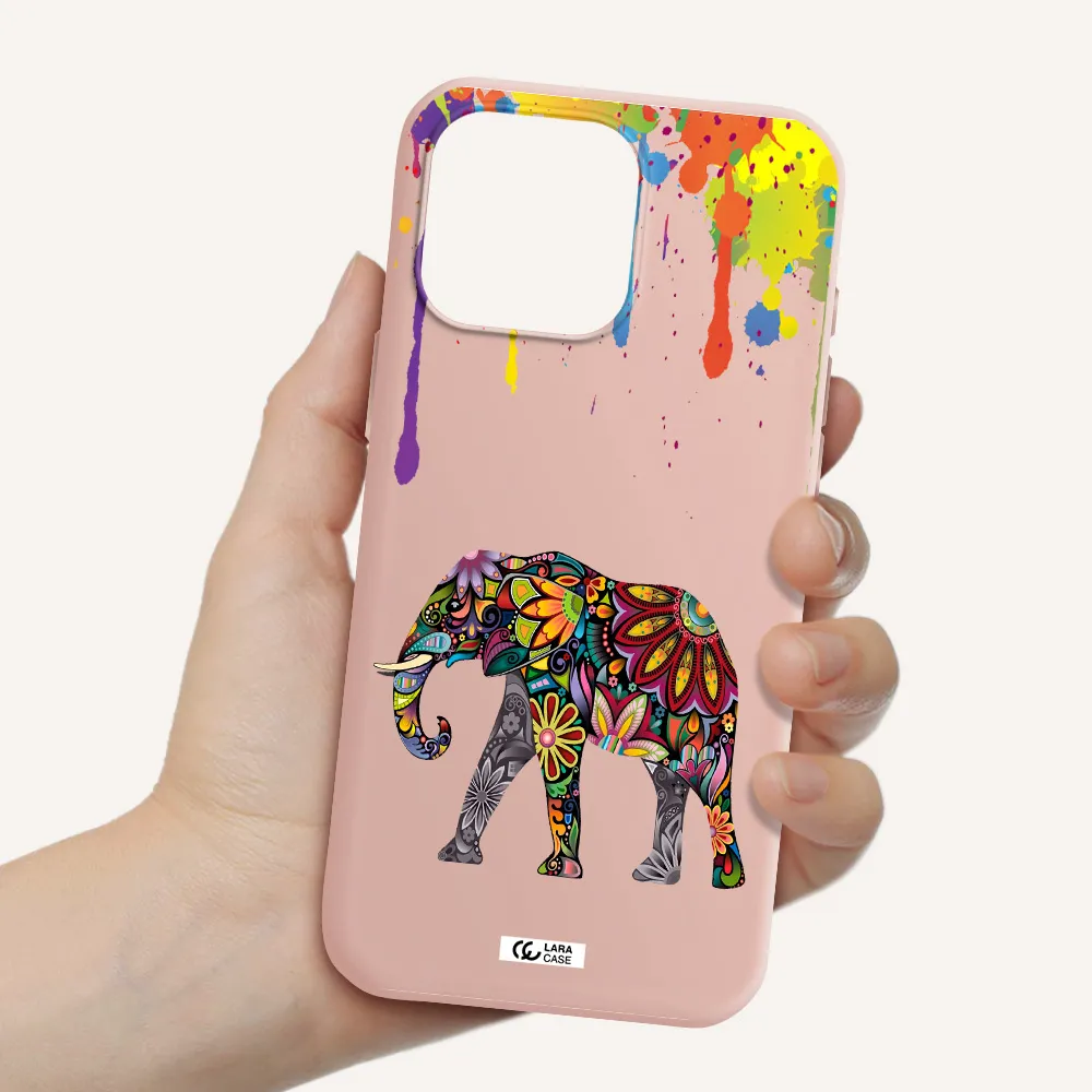 Mandala Elephant Apple Iphone 16 Pro Max Silicone Pastel Pink Case