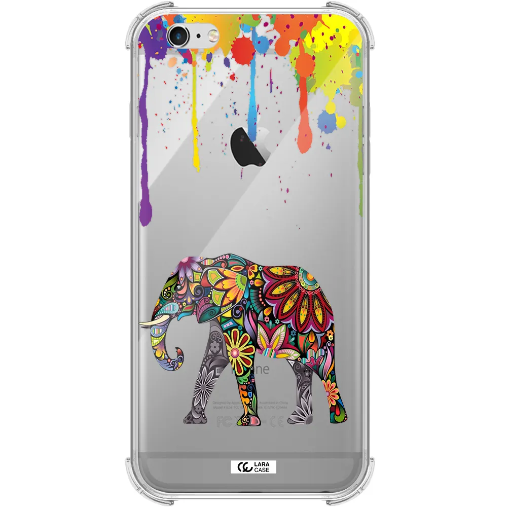 Mandala Elephant Apple iPhone 6 plus Clear PC Case