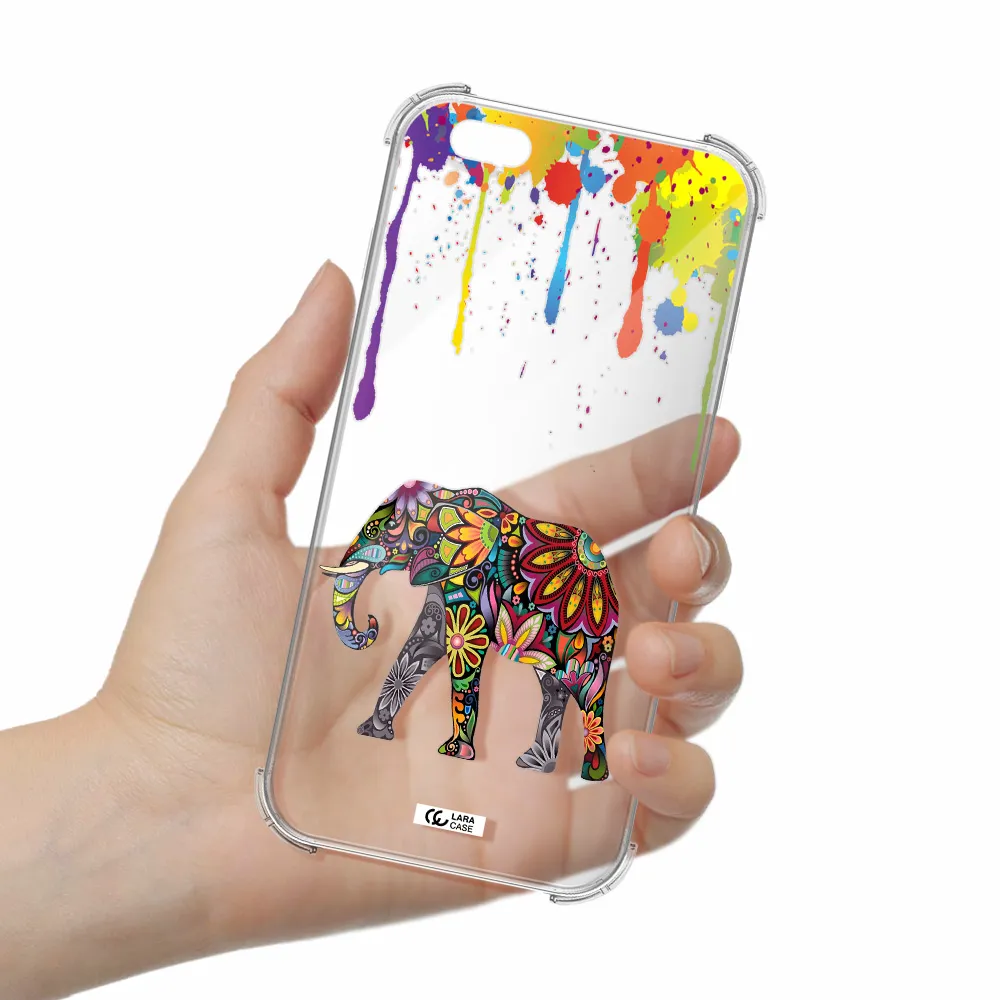 Mandala Elephant Apple iPhone 6 plus Clear PC Case