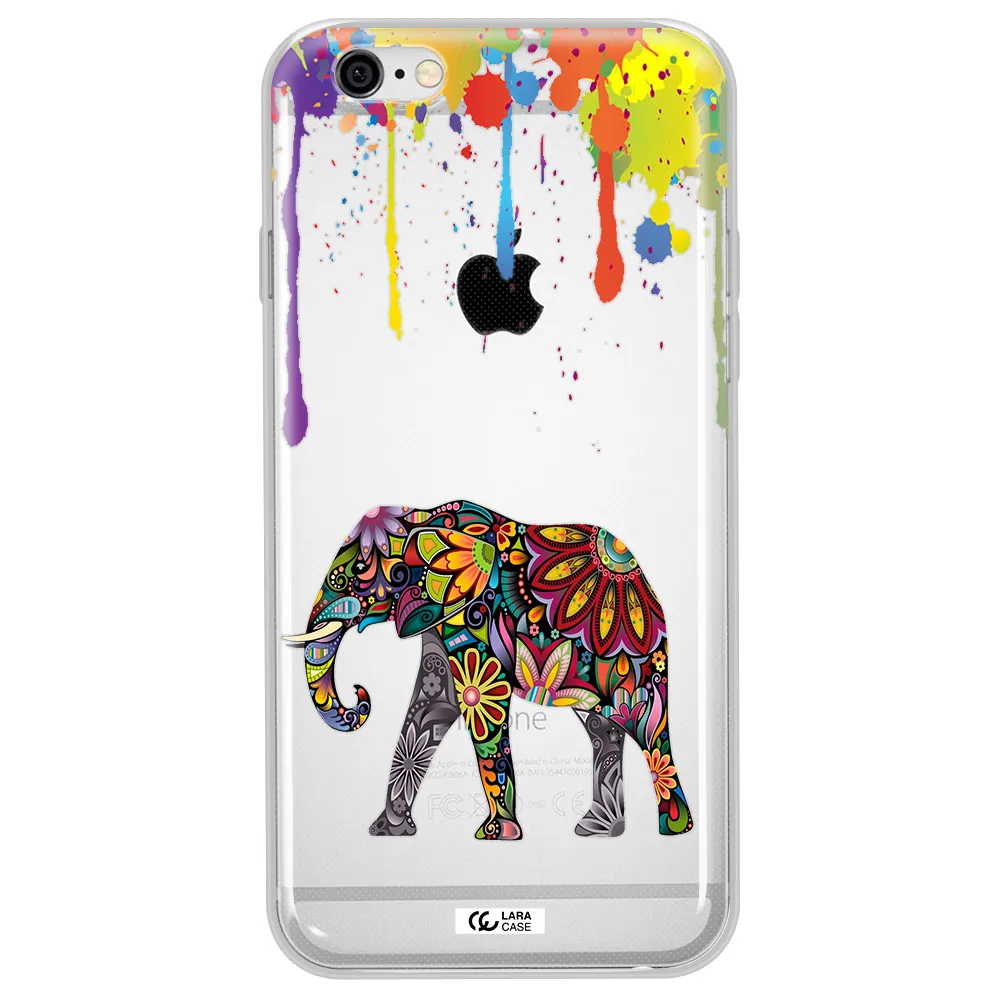 Mandala Elephant Apple iPhone 6 plus Clear TPU Case