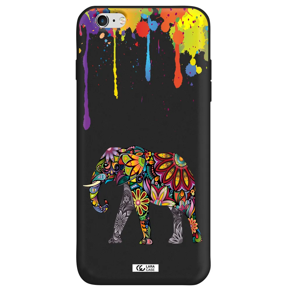 Mandala Elephant Apple iPhone 6 plus Silicone black Case