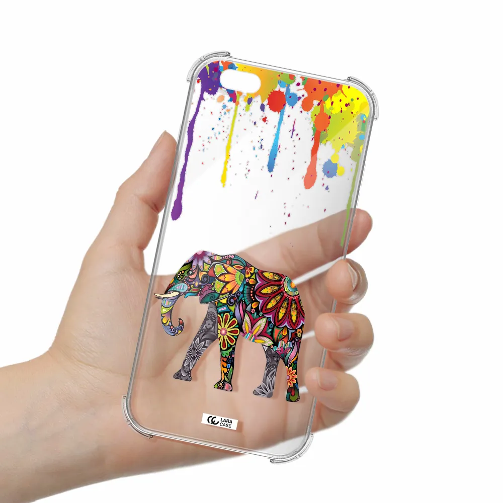 Mandala Elephant Apple iPhone 6 s plus Clear PC Case