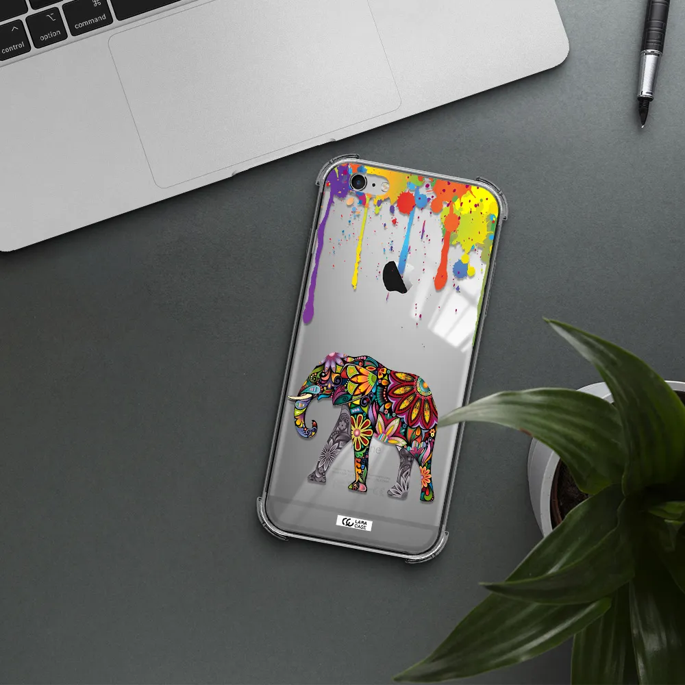 Mandala Elephant Apple iPhone 6 s plus Clear PC Case
