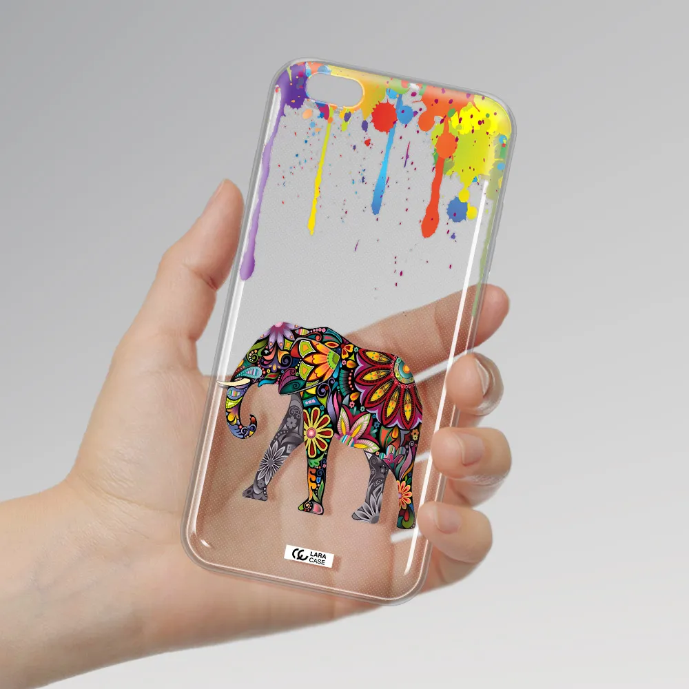 Mandala Elephant Apple iPhone 6 s plus Clear TPU Case