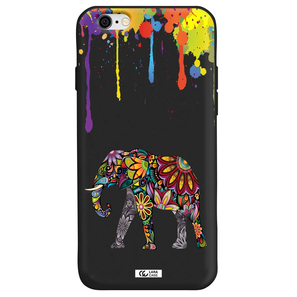 Mandala Elephant Apple iPhone 6 Silicone black Case