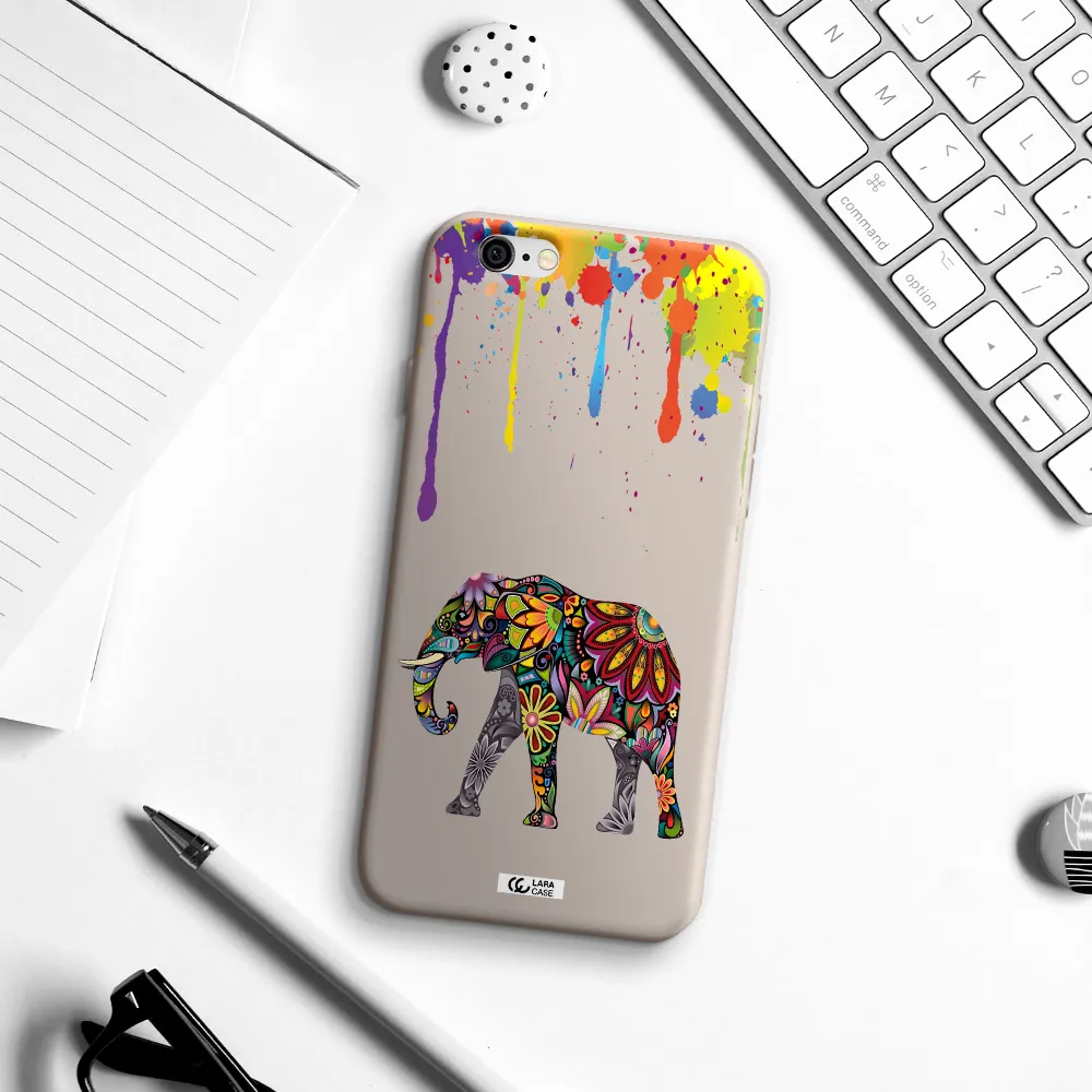 Mandala Elephant Apple iPhone 6 Silicone Stone Case
