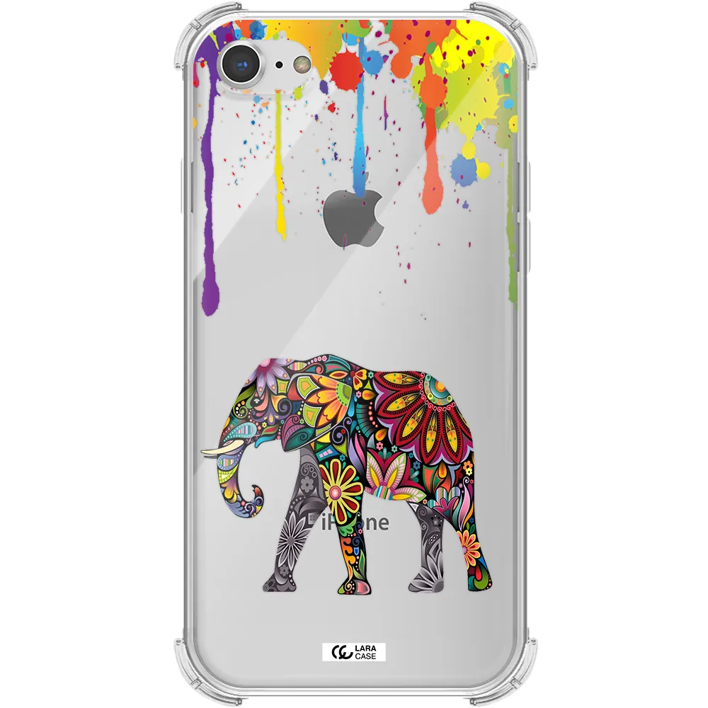 Mandala Elephant Apple iPhone 7 Clear PC Case