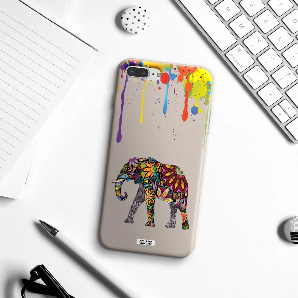 Mandala Elephant Apple iPhone 7 plus Silicone Stone Case
