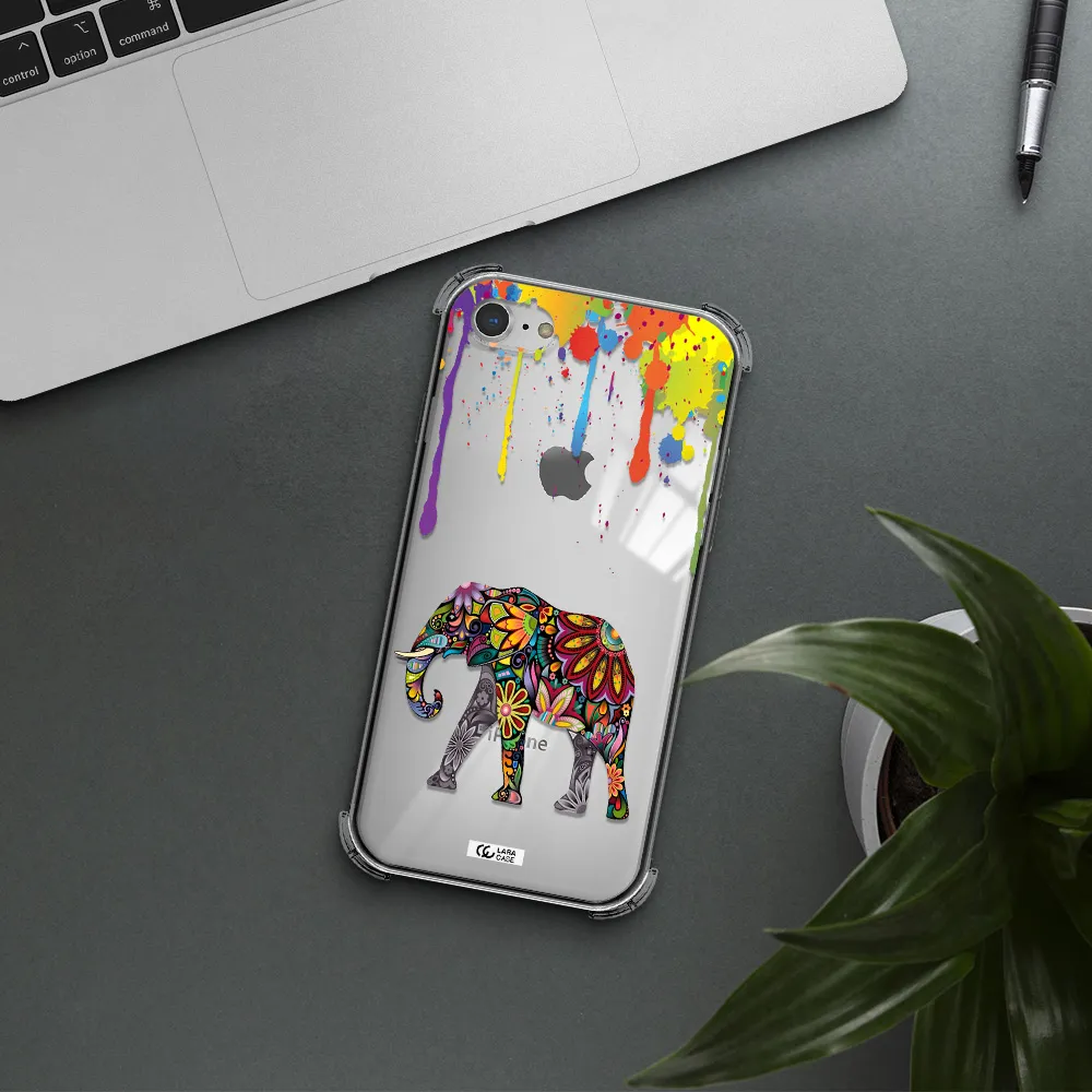 Mandala Elephant Apple iPhone 8 Clear PC Case