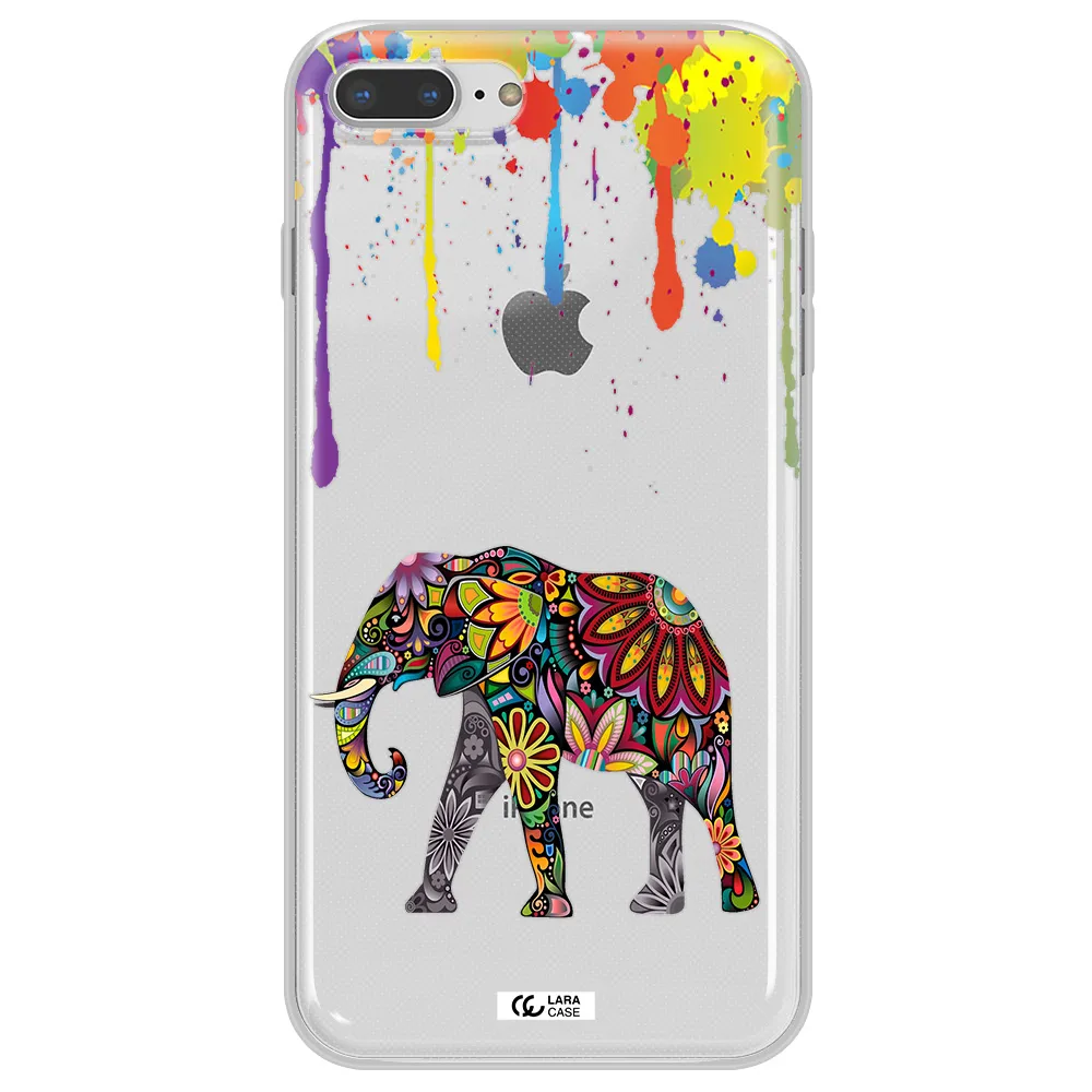 Mandala Elephant Apple iPhone 8 plus Clear TPU Case