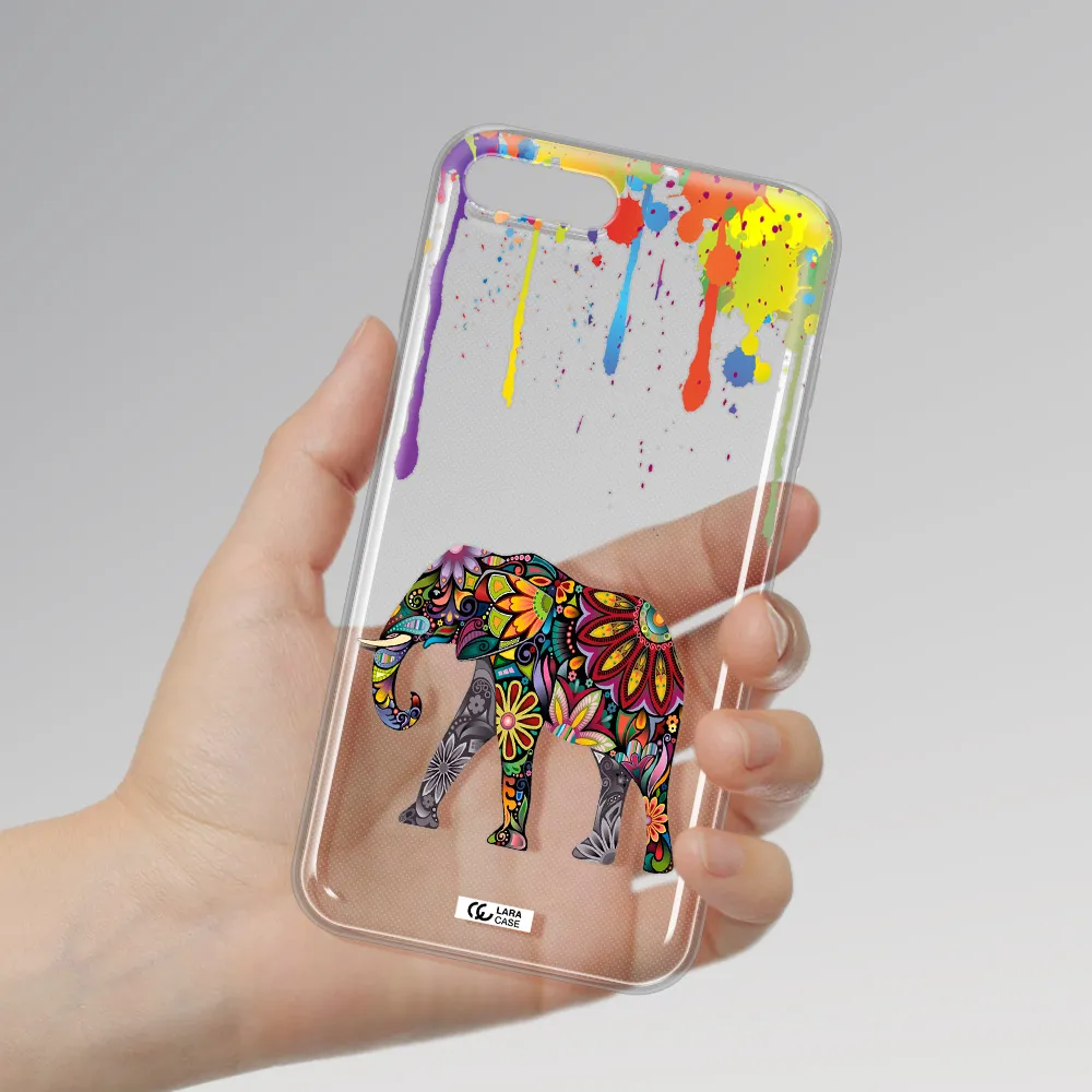 Mandala Elephant Apple iPhone 8 plus Clear TPU Case