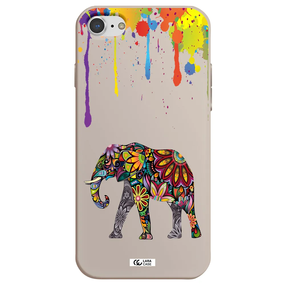 Mandala Elephant Apple iPhone 8 Silicone Stone Case