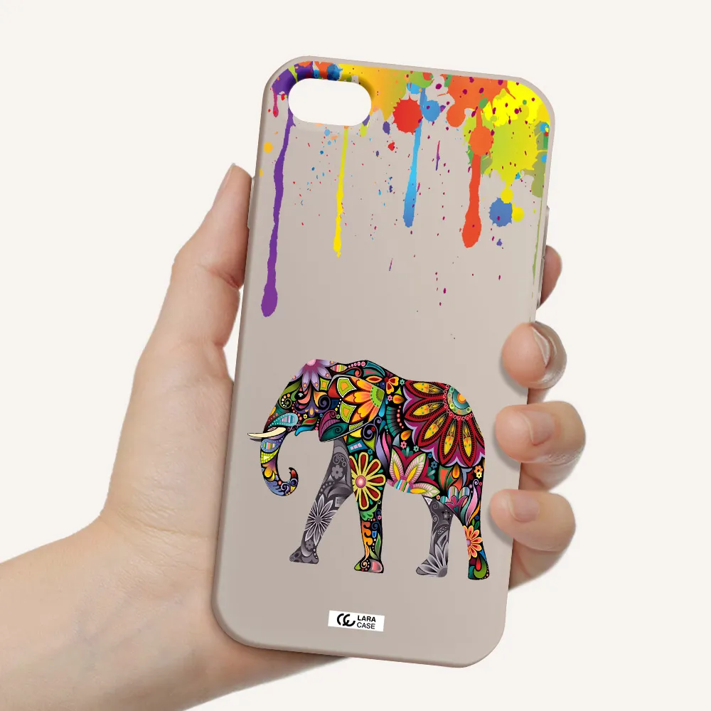 Mandala Elephant Apple iPhone 8 Silicone Stone Case