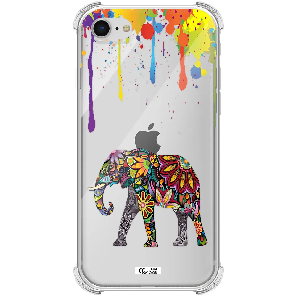 Mandala Elephant Apple iPhone se 2020 Clear PC Case
