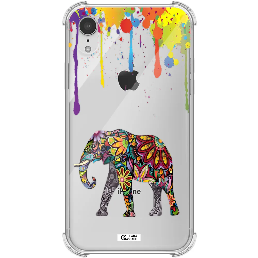 Mandala Elephant Apple iPhone XR Clear PC Case