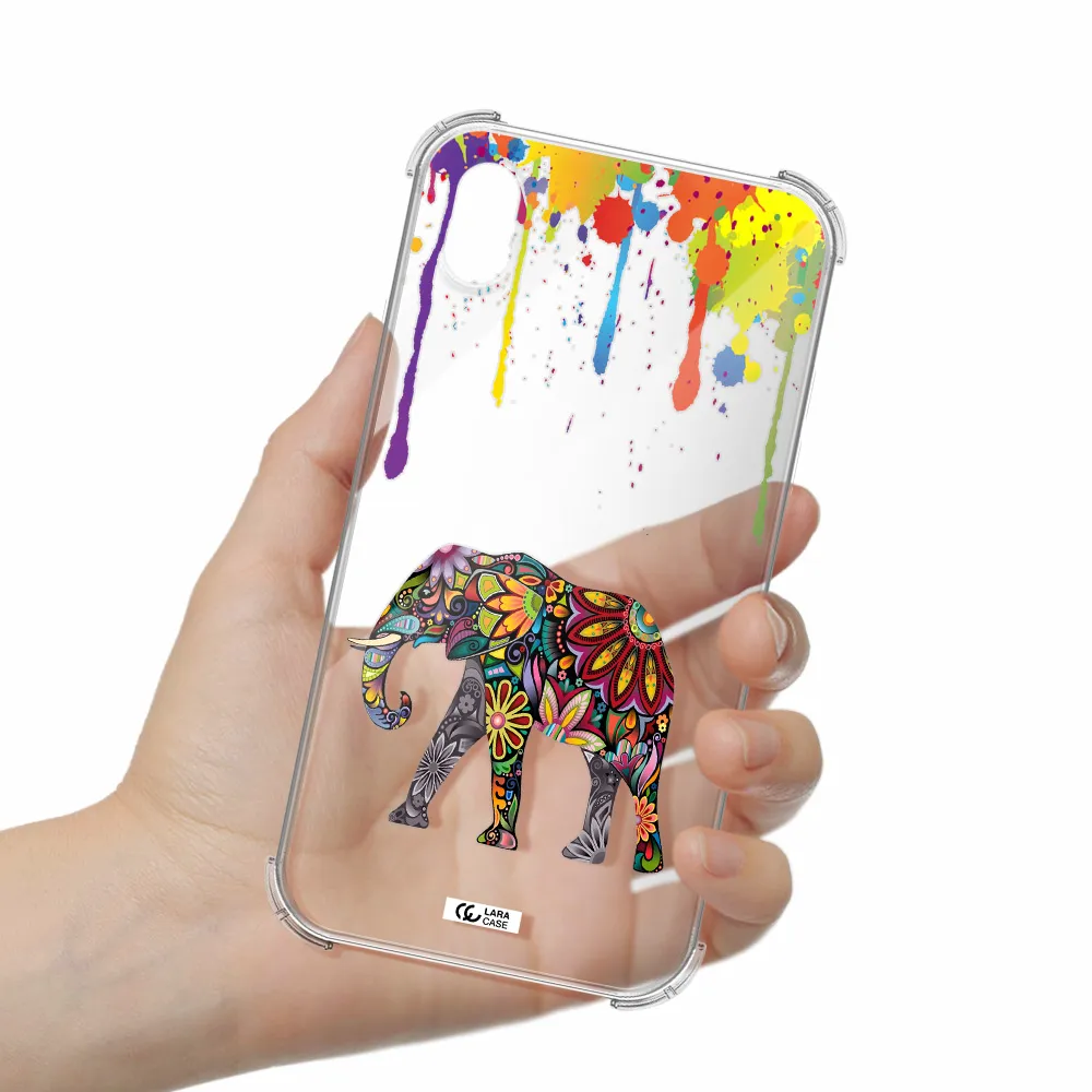 Mandala Elephant Apple iPhone XR Clear PC Case