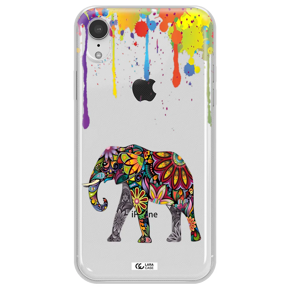 Mandala Elephant Apple iPhone XR Clear TPU Case