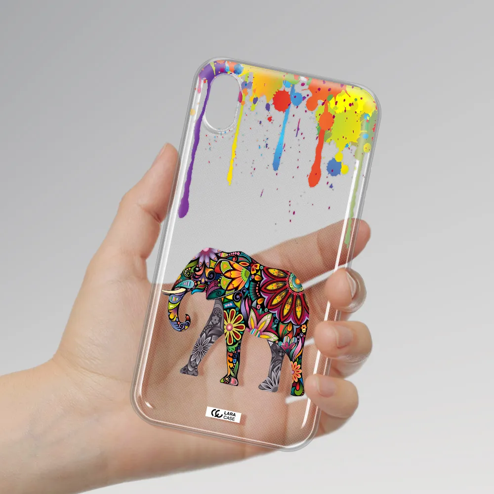 Mandala Elephant Apple iPhone XR Clear TPU Case